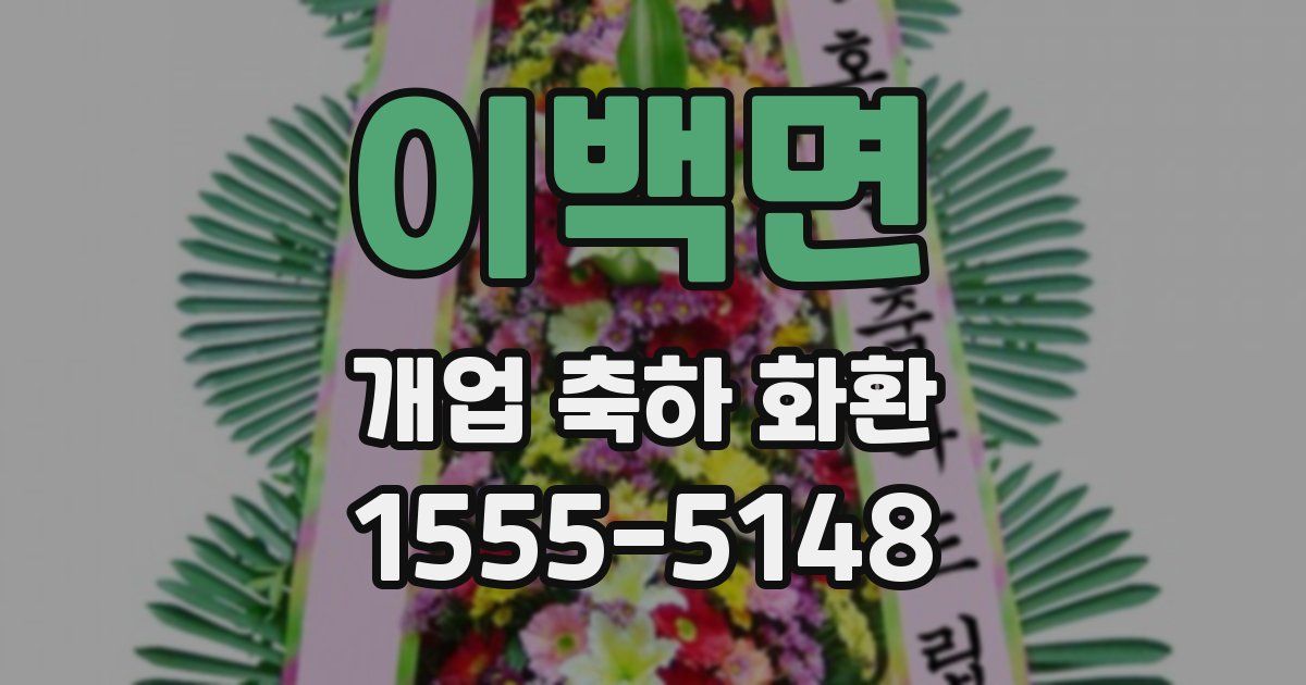 이백면 개업 축하 화환