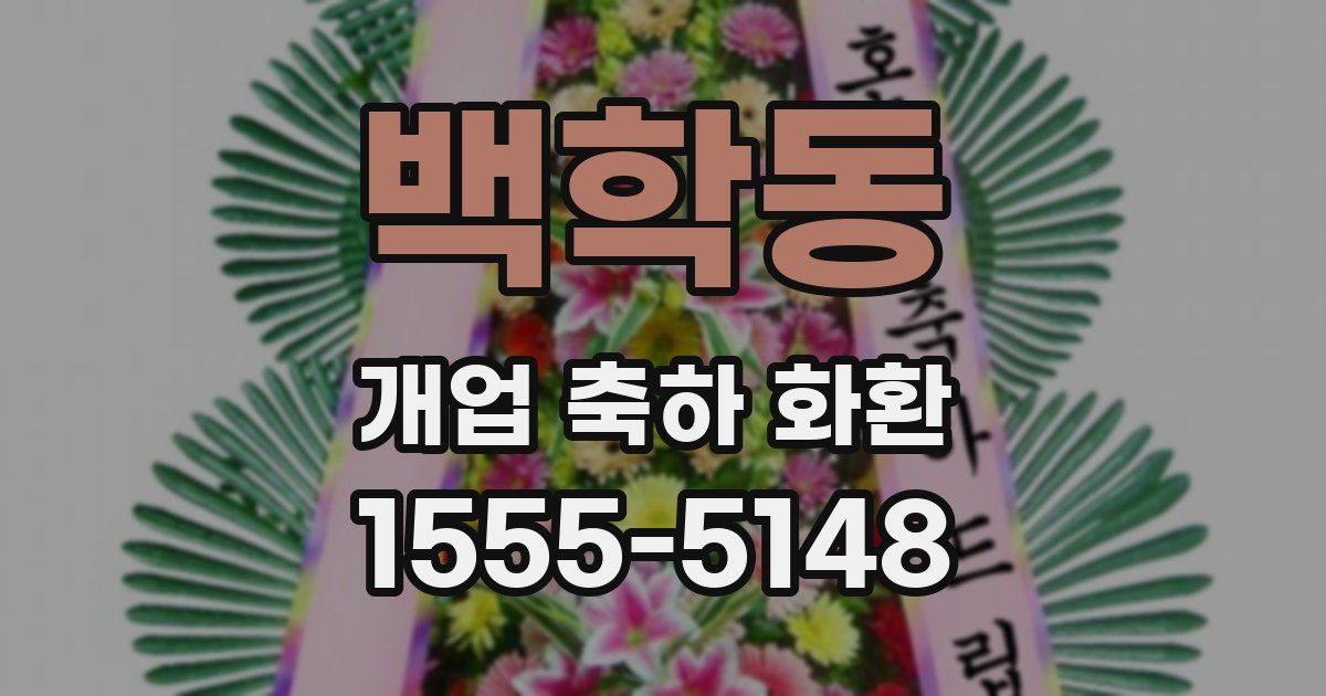 백학동 개업 축하 화환
