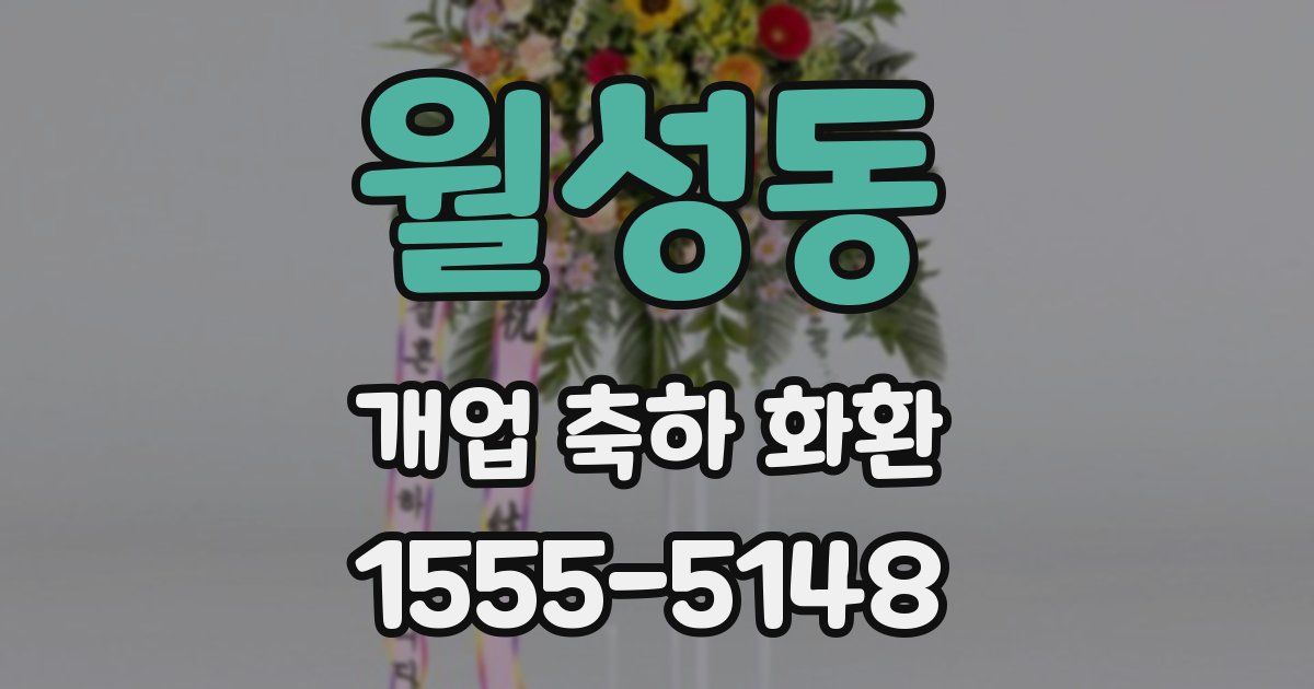 월성동 개업 축하 화환