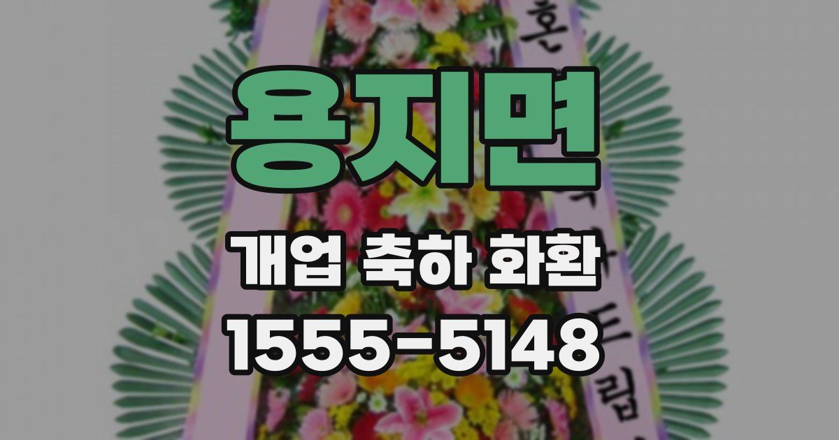 용지면 개업 축하 화환