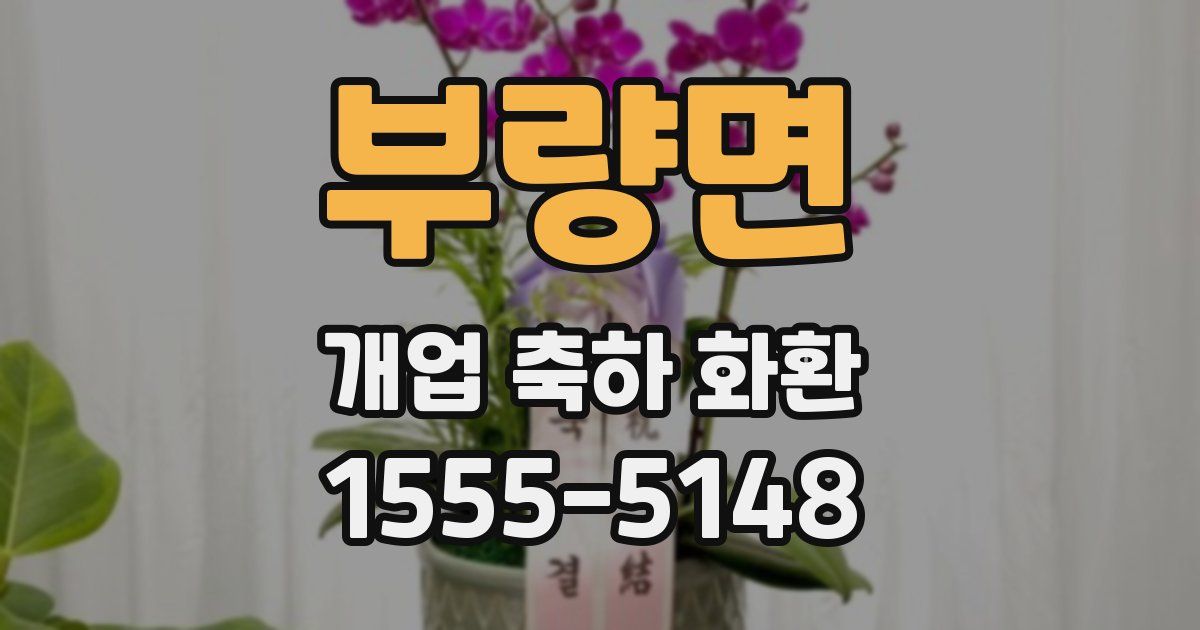 부량면 개업 축하 화환