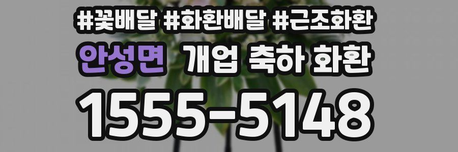 안성면 개업 축하 화환
