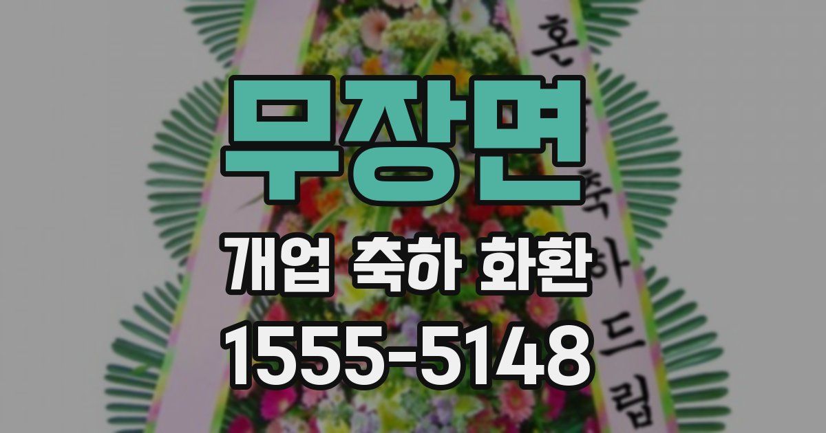 무장면 개업 축하 화환