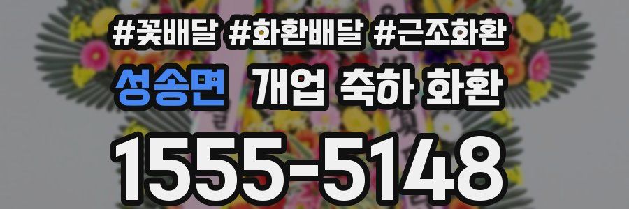 성송면 개업 축하 화환