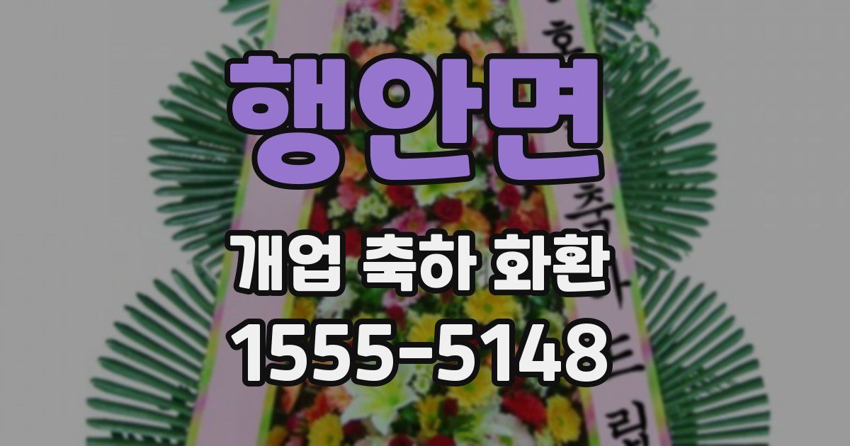 행안면 개업 축하 화환