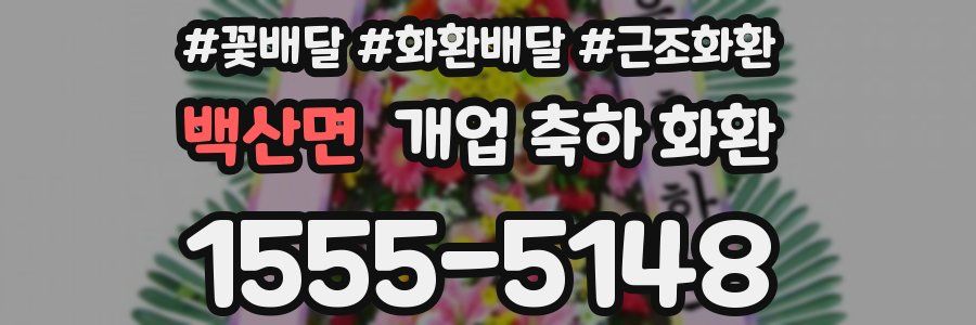 백산면 개업 축하 화환