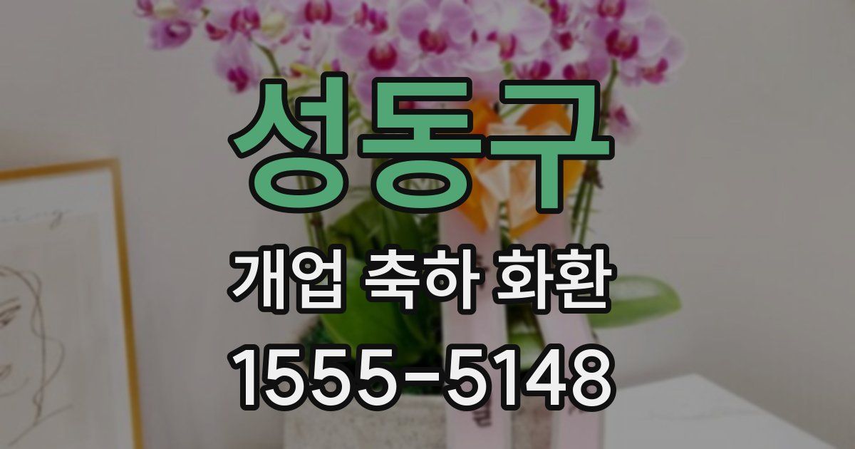 성동구 개업 축하 화환