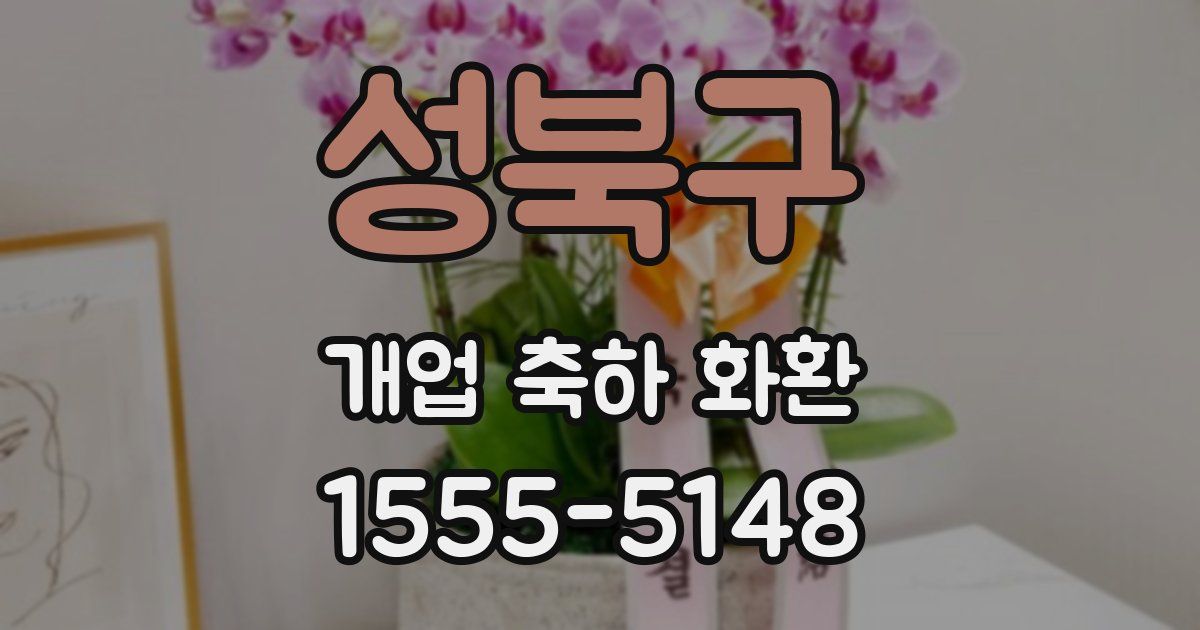 성북구 개업 축하 화환