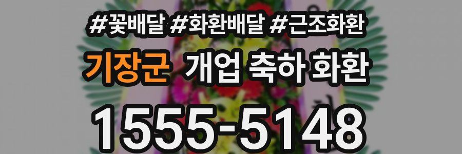 기장군 개업 축하 화환