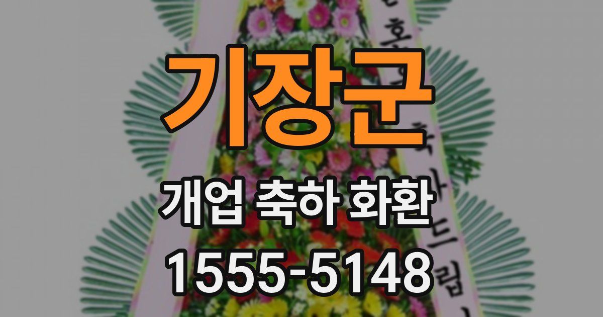 기장군 개업 축하 화환