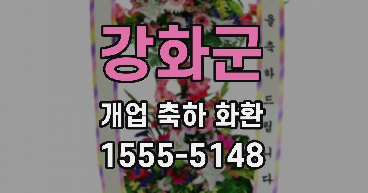 강화군 개업 축하 화환