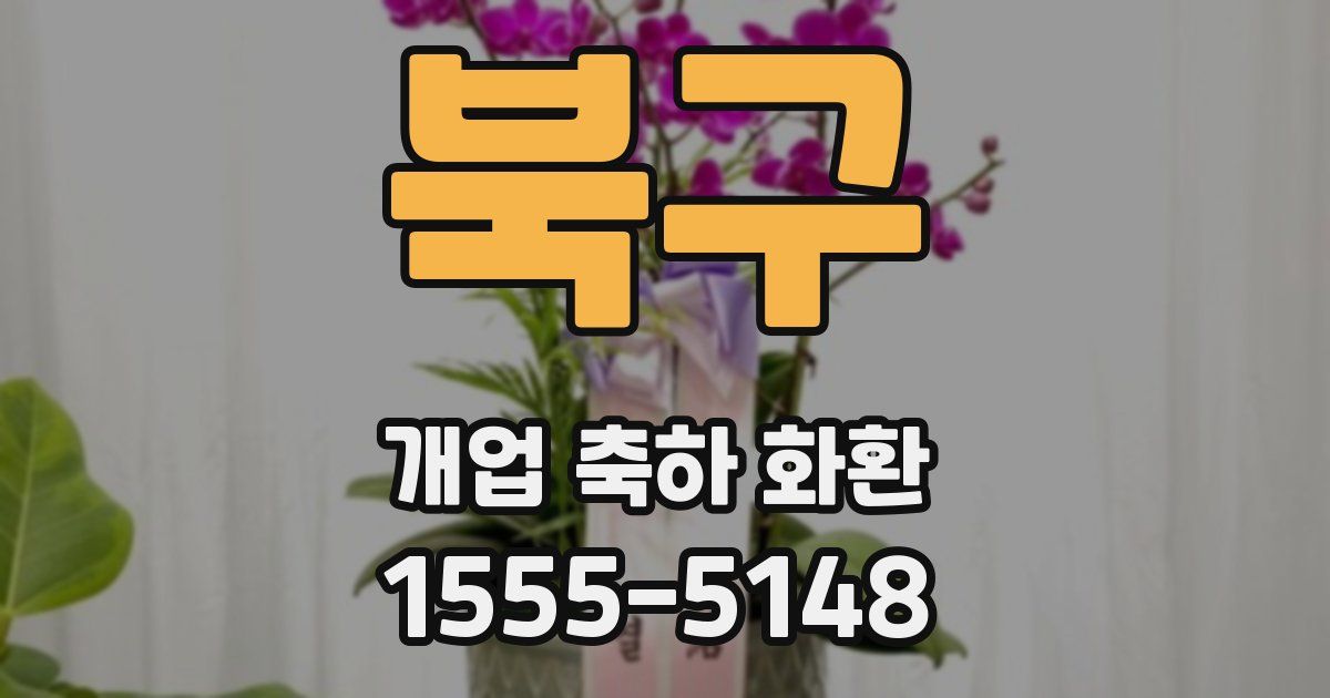 북구 개업 축하 화환
