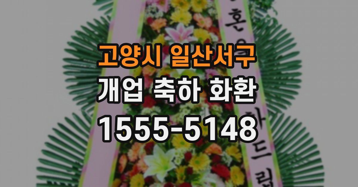 고양시 일산서구 개업 축하 화환