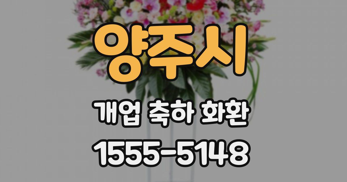 양주시 개업 축하 화환