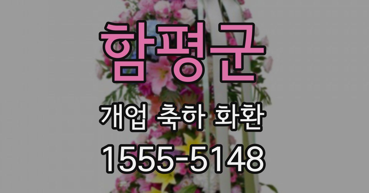 함평군 개업 축하 화환