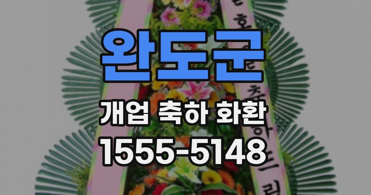 완도군 개업 축하 화환