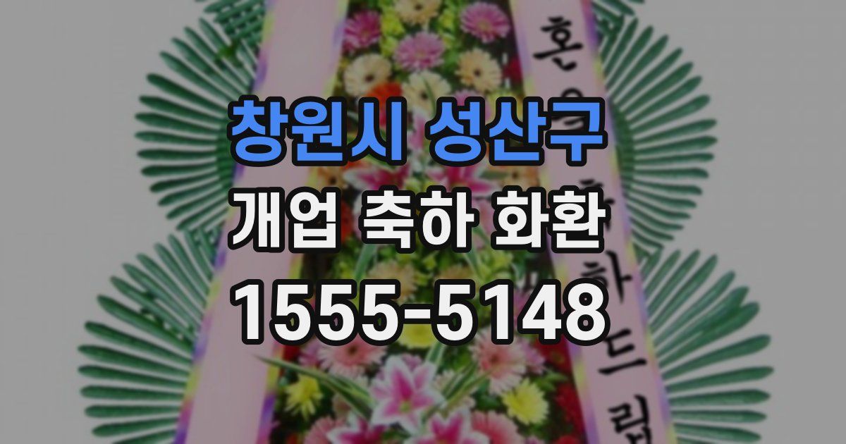 창원시 성산구 개업 축하 화환