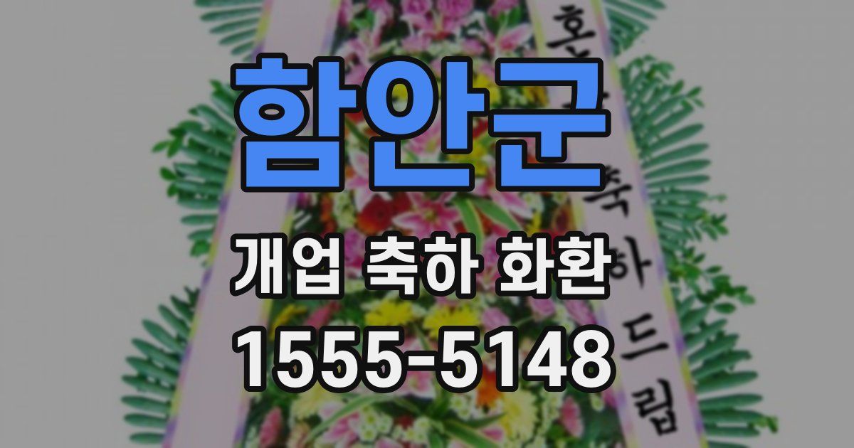 함안군 개업 축하 화환
