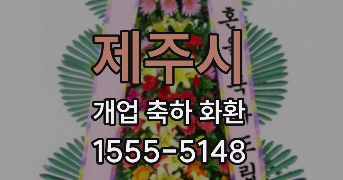 제주시 개업 축하 화환