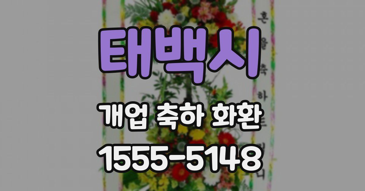 태백시 개업 축하 화환