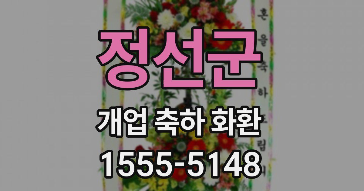 정선군 개업 축하 화환
