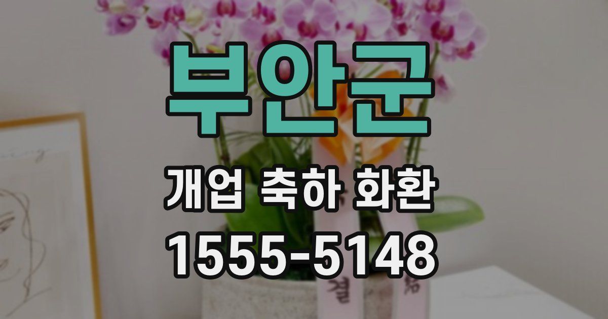 부안군 개업 축하 화환