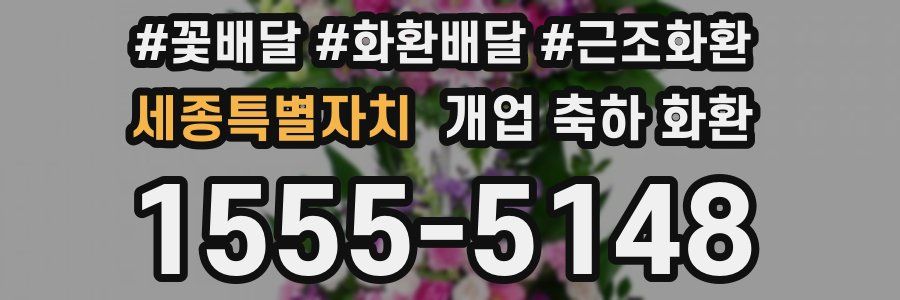 세종특별자치 개업 축하 화환