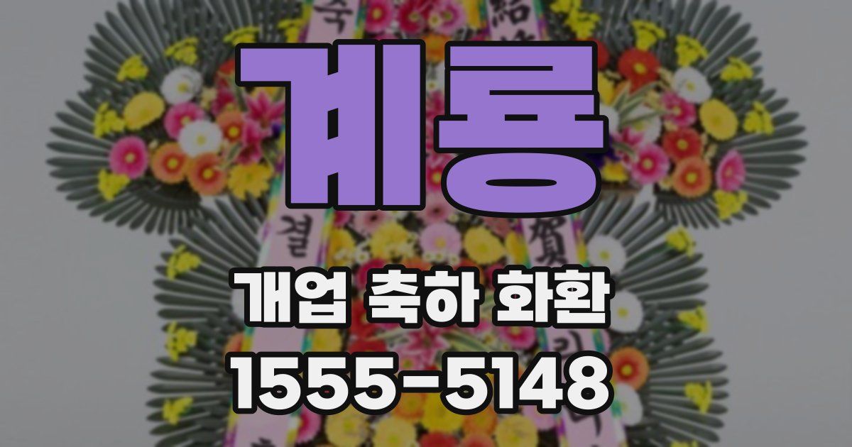 계룡 개업 축하 화환