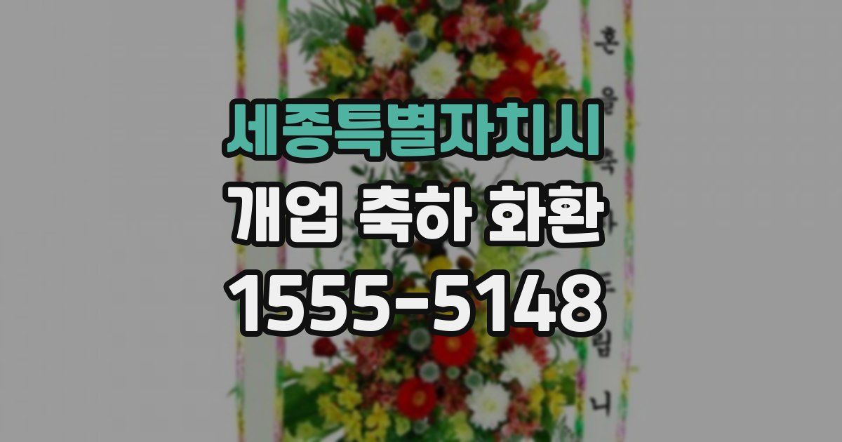 세종특별자치시 개업 축하 화환