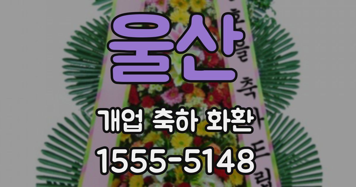 울산 개업 축하 화환