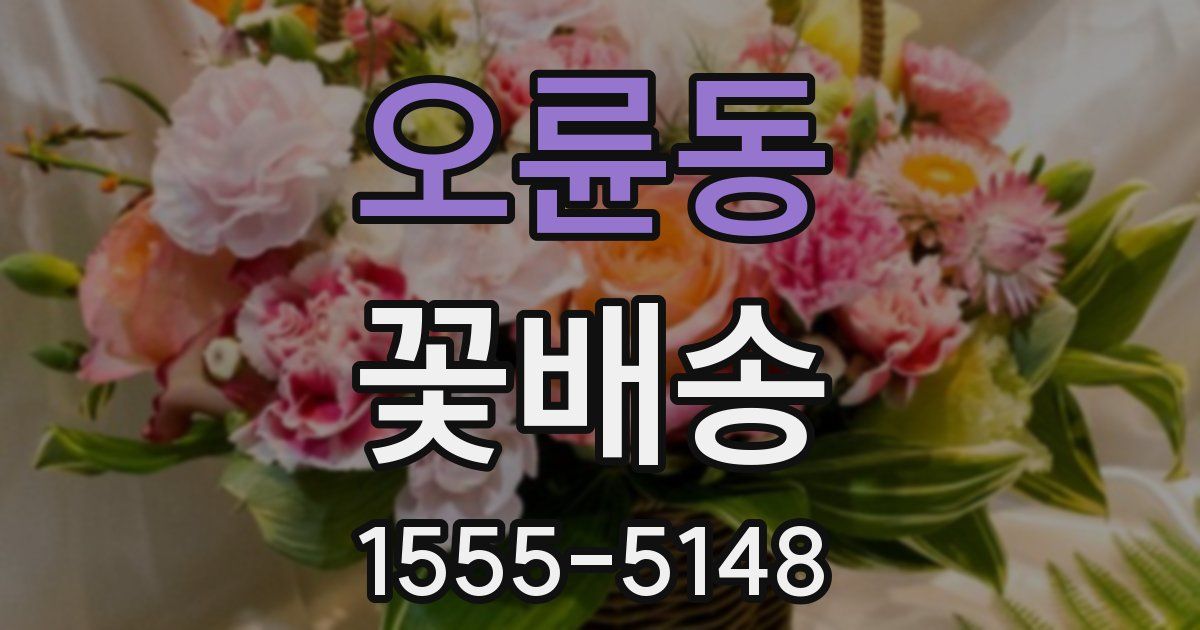 오륜동 꽃배송
