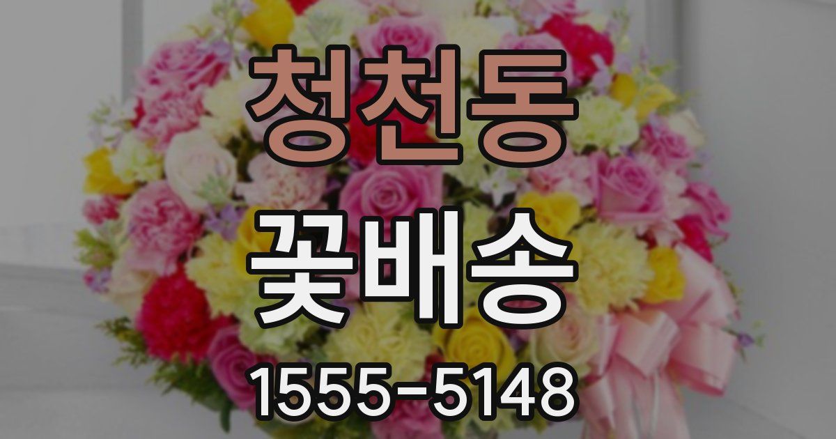 청천동 꽃배송