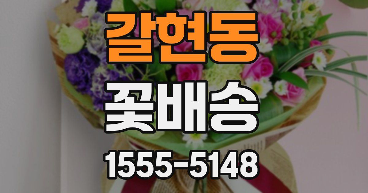 갈현동 꽃배송