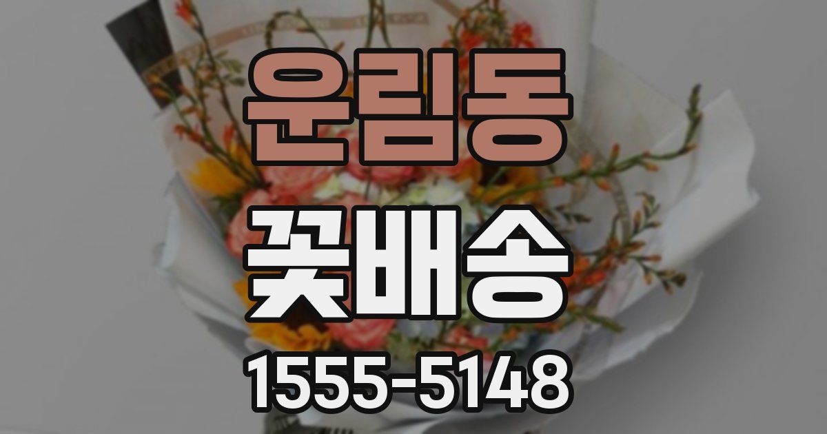 운림동 꽃배송
