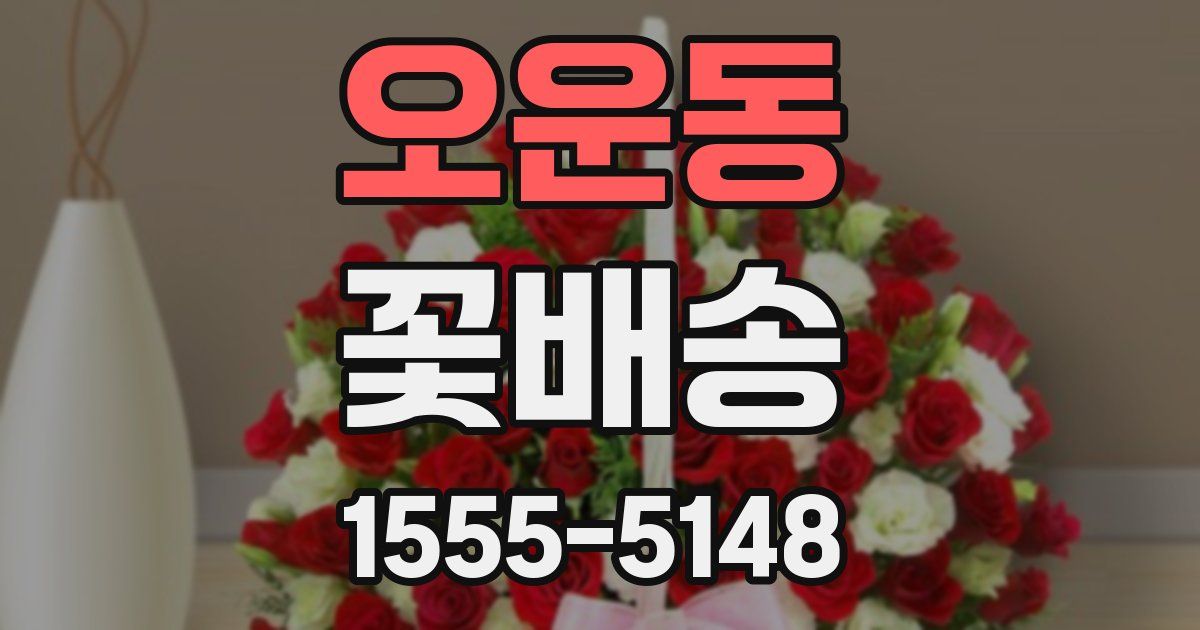 오운동 꽃배송