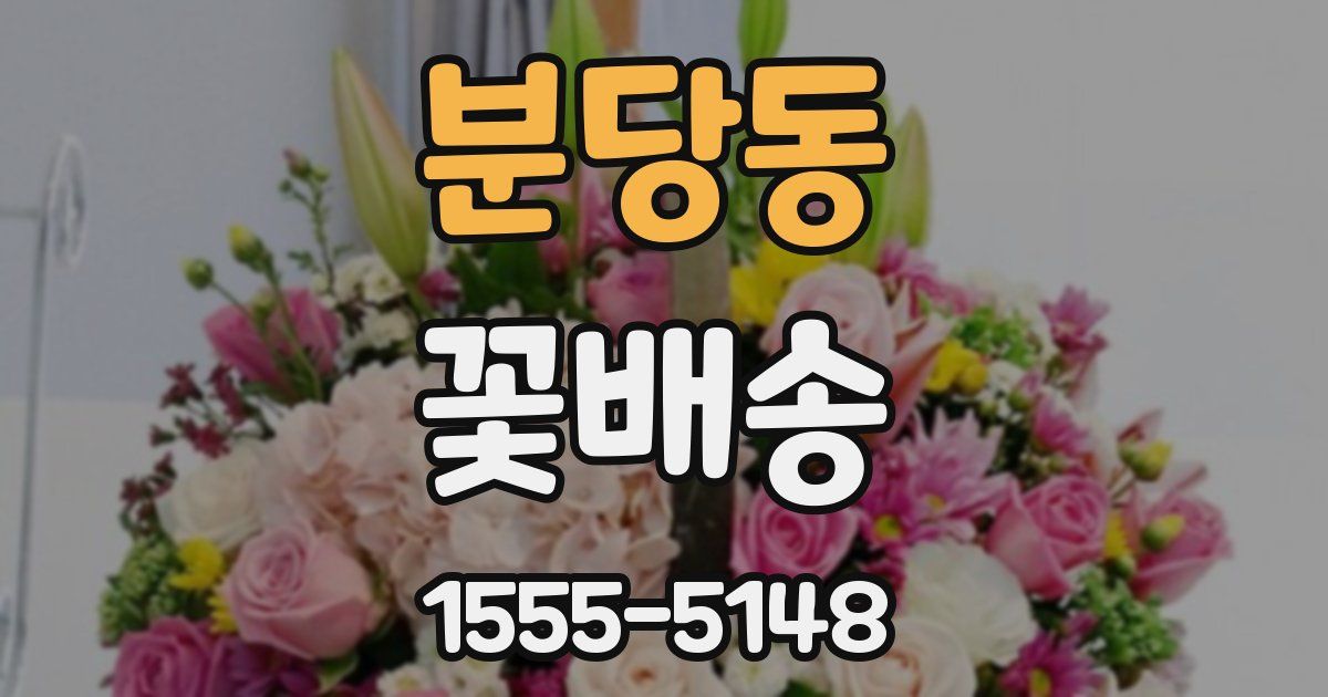 분당동 꽃배송