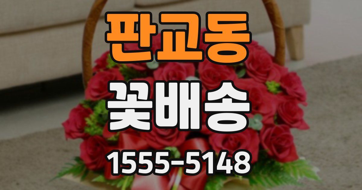 판교동 꽃배송