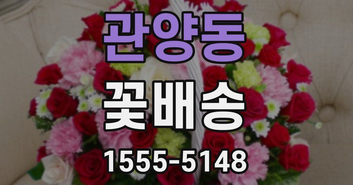 관양동 꽃배송