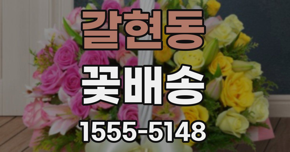 갈현동 꽃배송