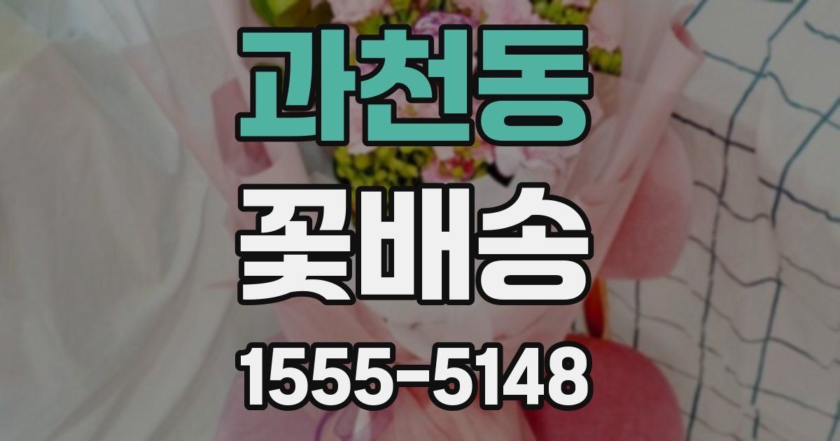 과천동 꽃배송