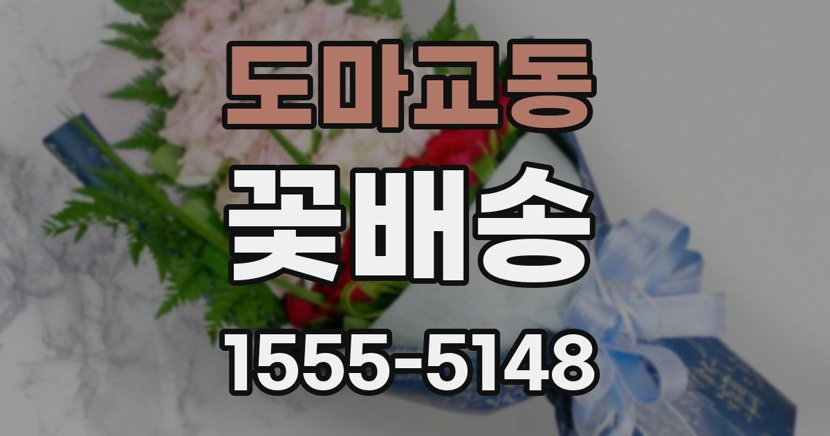 도마교동 꽃배송