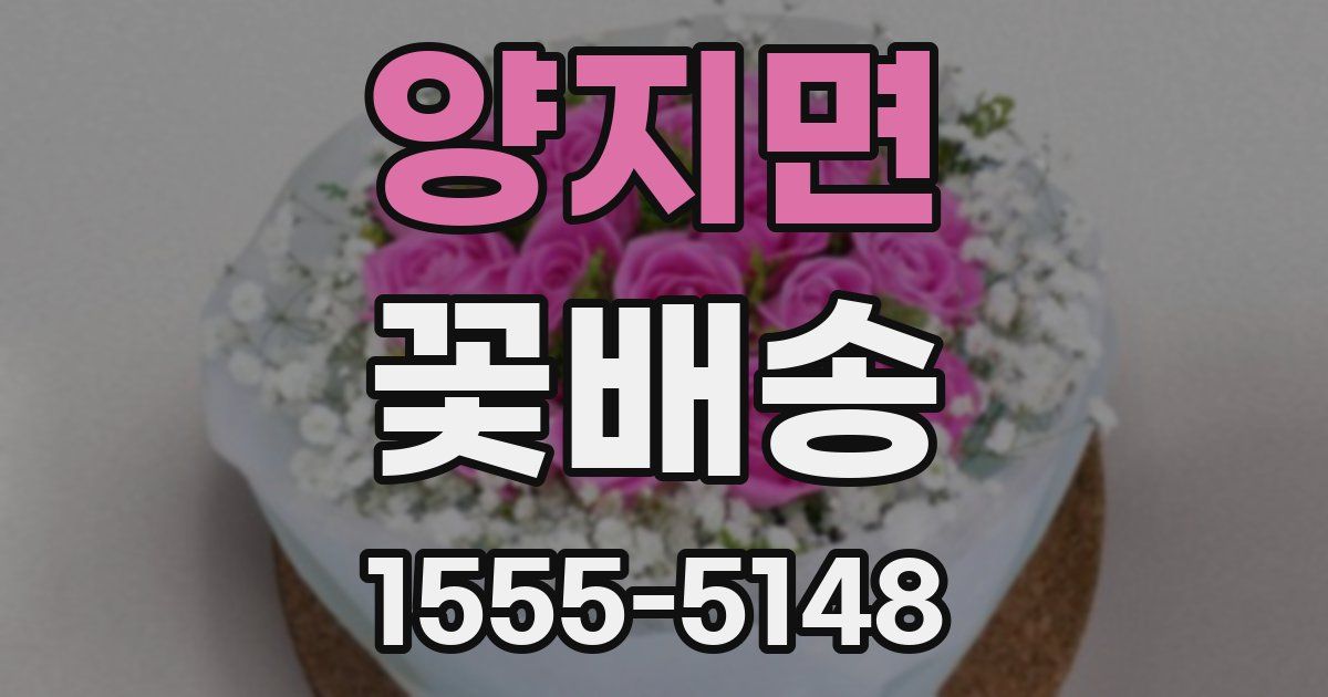 양지면 꽃배송