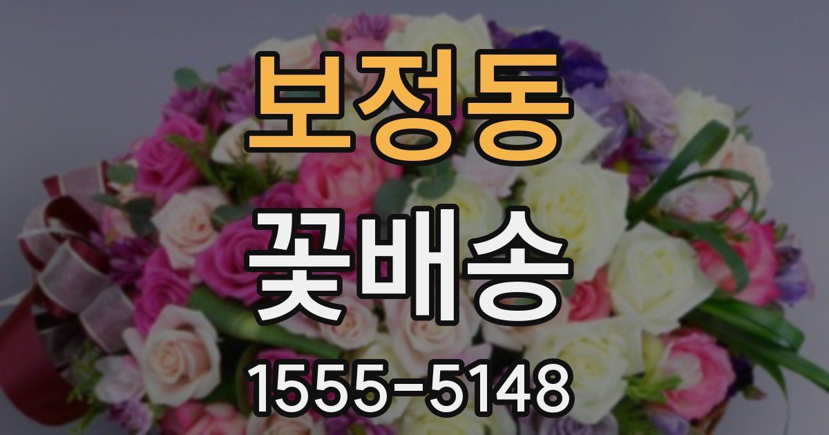 보정동 꽃배송