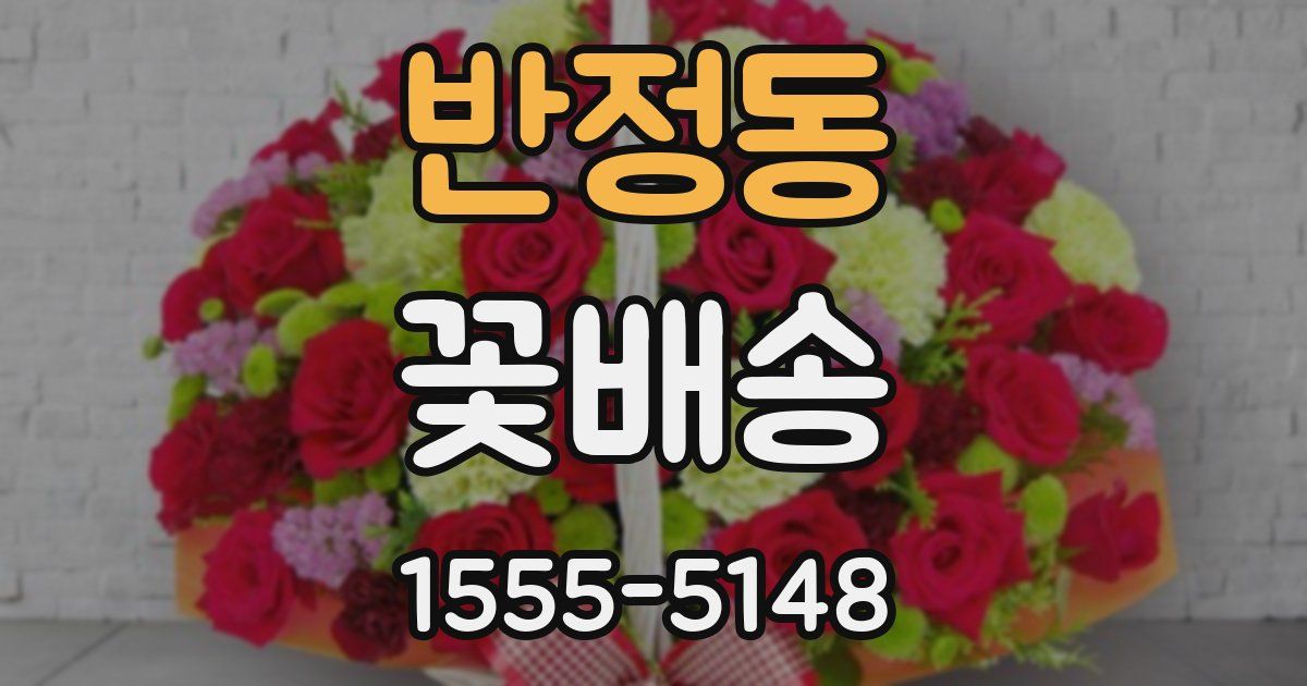 반정동 꽃배송