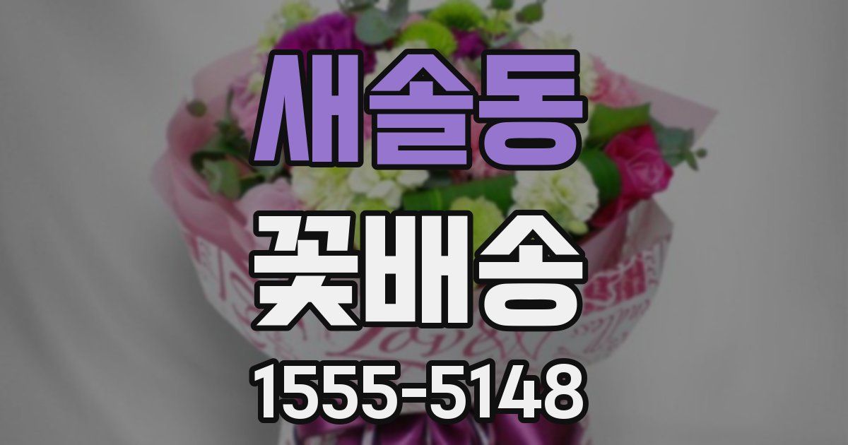 새솔동 꽃배송