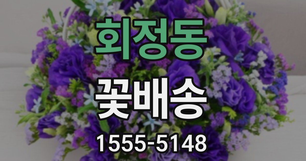 회정동 꽃배송