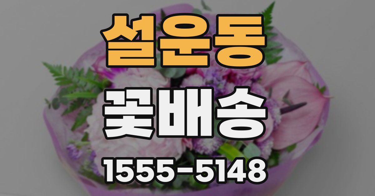 설운동 꽃배송