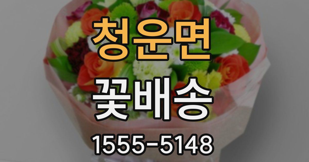 청운면 꽃배송