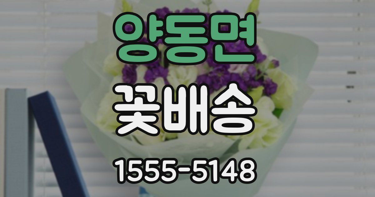양동면 꽃배송