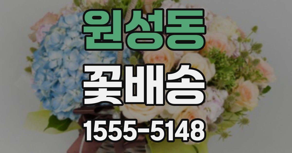 원성동 꽃배송